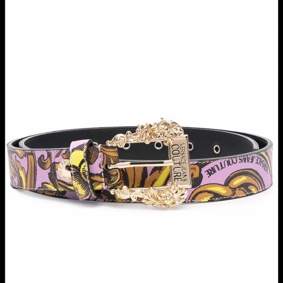 Versace jeans couture pink ptinted belt - Picture 2 of 3